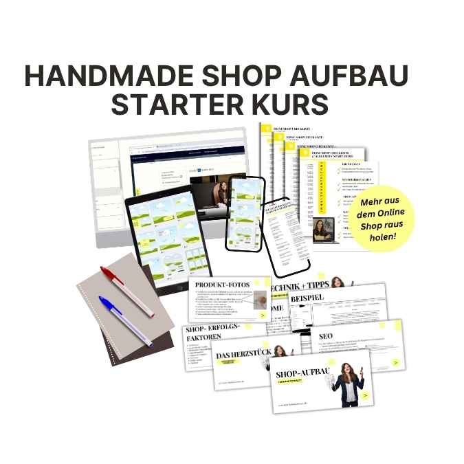 Onlienshop aufbauen starter Kurs Mock Up