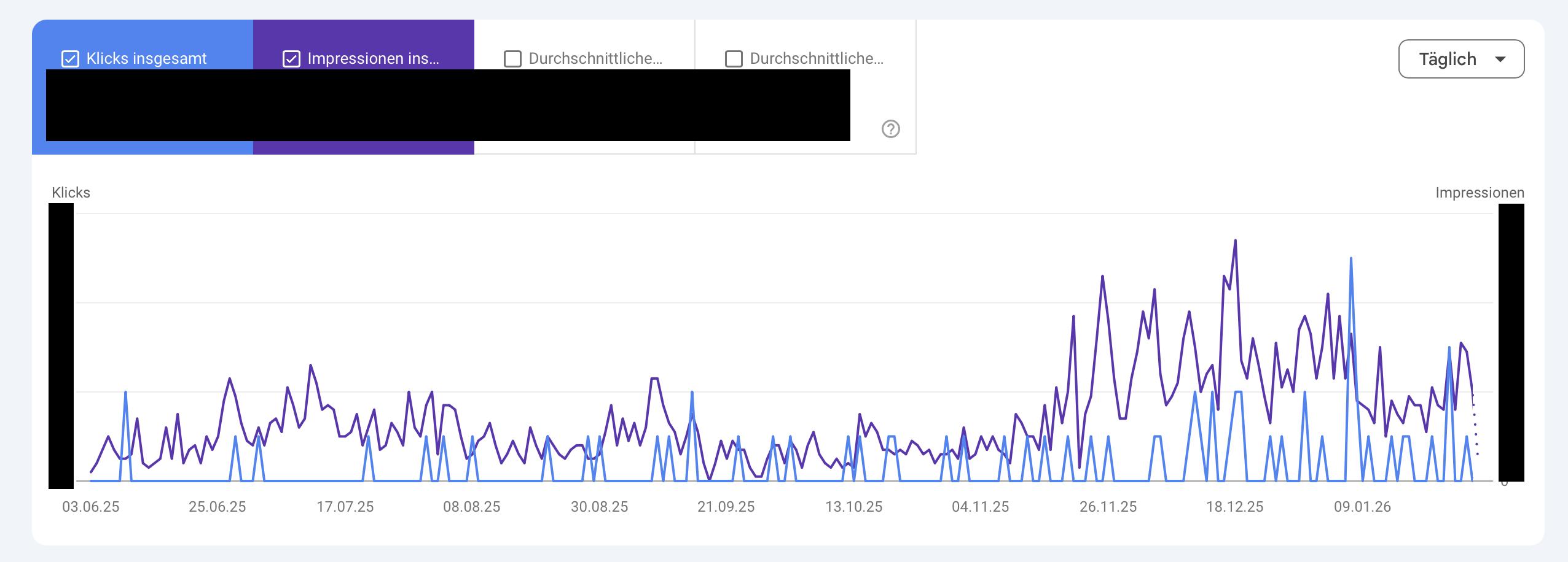 Blog erfolg Google Search Console Auszug Kunde Dein Handmadecoach