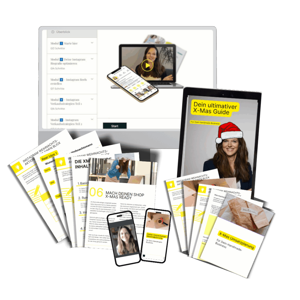  mehr Verkaufen im Weihanchtsgesch&auml;ft -  Onlinekurs Mock Up 