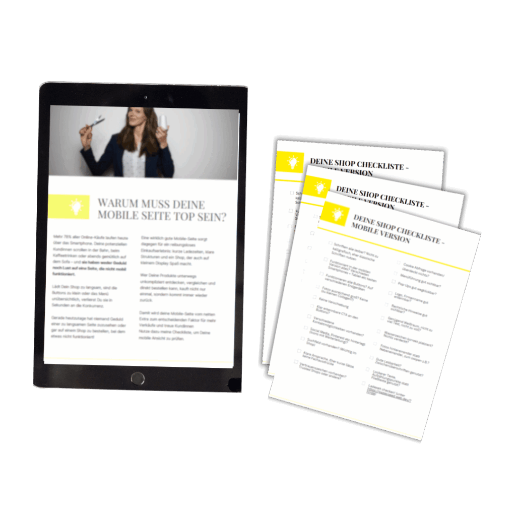 Mock Up Shop Checkliste kostenfrei Onlineshop Conversion verbessern