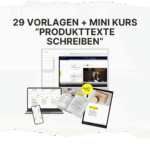Produkttexte Vorlagen f&uuml;r Onlineshop Kurs Mock Up