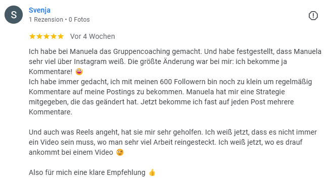 Kundenstimme Dein handmadecoach handgefertigtes Online verkaufen