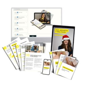 Mock Up Xmas Mehr Handgefertigtes Verkaufen zu Weihnachten, mehr Weihnachtsumsatz Mock Up Mini Kurs