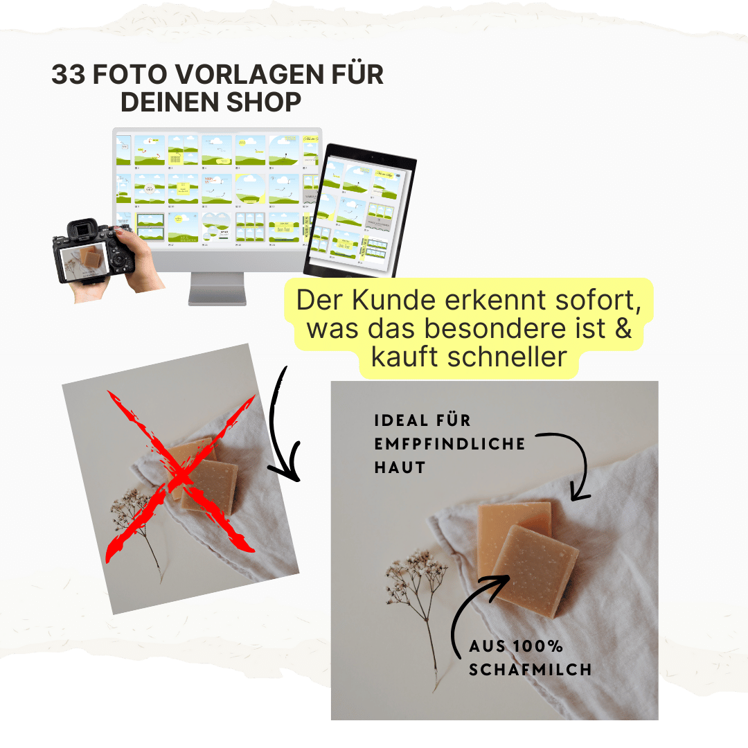 Online Shop aufbauen Mock up f&uuml;r Onlinekurs