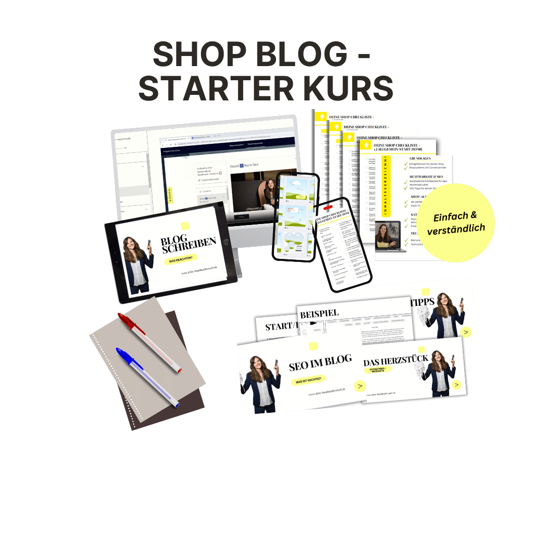 Bloggen f&uuml;r Onlineshops Kurs Mockup