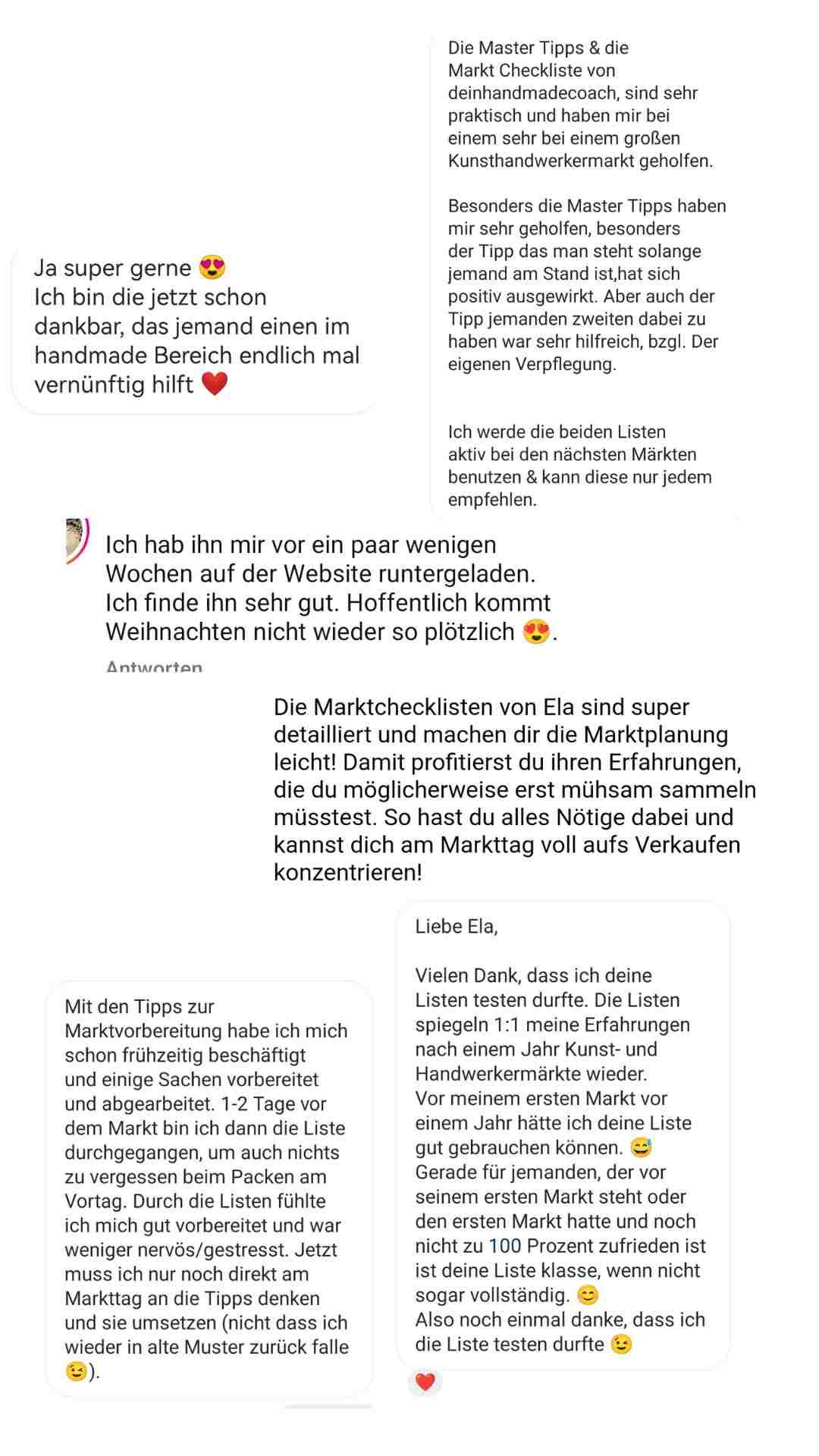 Kundenstimmen Marktstand Checkliste Marktstand Checkliste Kundenstimmen Dein Handmadecoach
